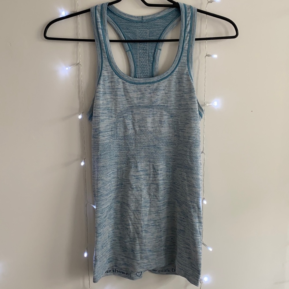 Lululemon athletic tank in light blue size 4.
